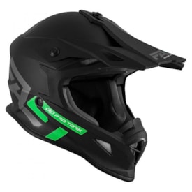 Capacete Protork Fast Solid Preto Verde