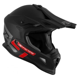 Capacete Protork FAST SOLID Preto Vermelho
