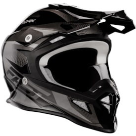 Segunda imagem do produto Capacete Protork Fast Tech Preto Cinza