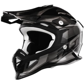 Capacete Protork Fast Tech Preto Cinza