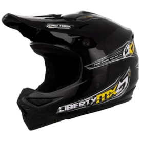 Capacete Protork Trilha Liberty Mx Preto