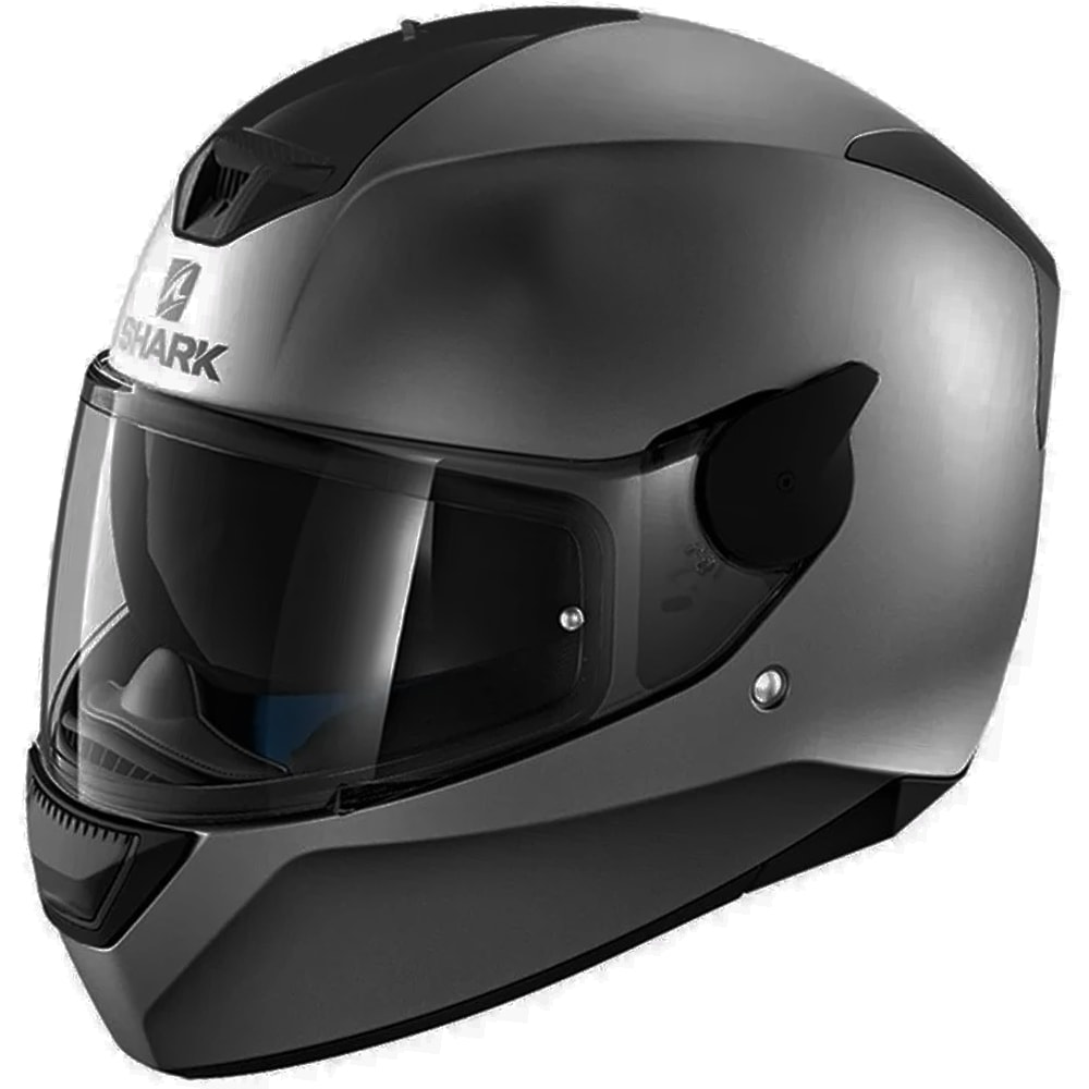 27.0 SPOTLIGHT MC 2018 ダークグレー・メタリックシルバー Capacete Shark D-Skwal 2 Blank Prata
