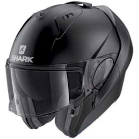 Segunda imagem do produto Capacete Shark Evo Es Blank Mat Kma Preto Fosco
