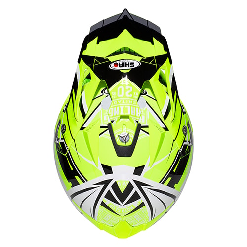 Capacete Shiro Mx-917 Fibra De Carbono Thunder III Fluor