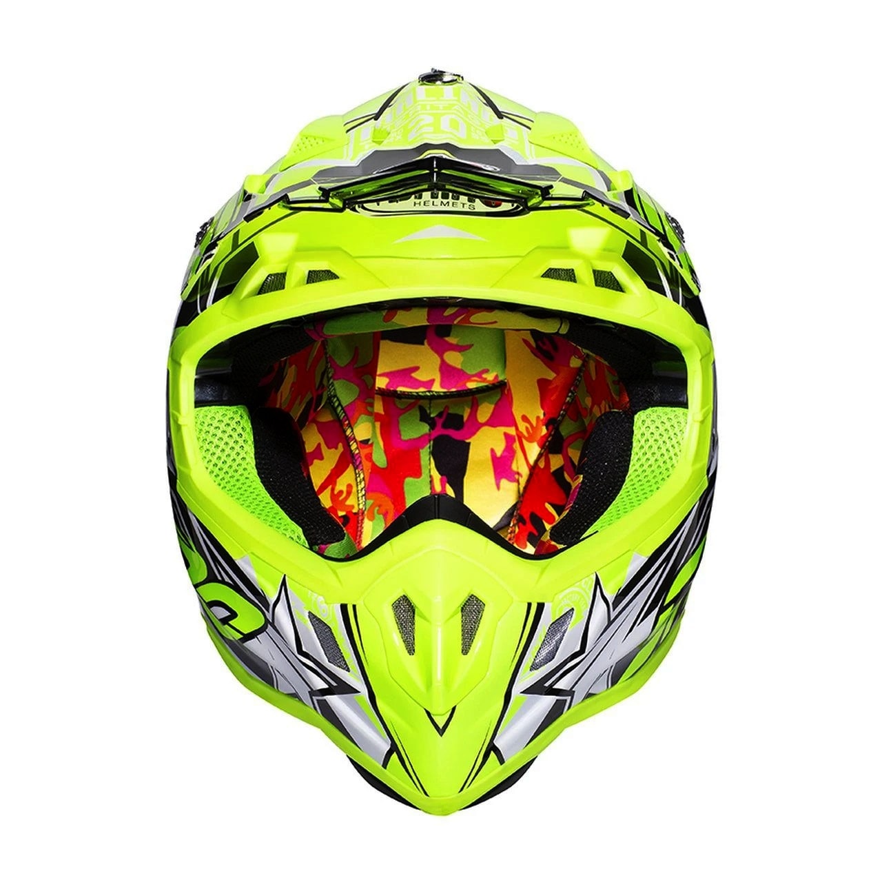 Capacete Shiro Mx-917 Fibra De Carbono Thunder III Fluor