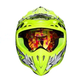 Segunda imagem do produto Capacete Shiro Mx-917 Fibra De Carbono Thunder III Fluor