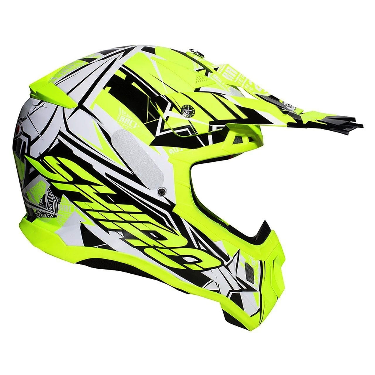 Capacete Shiro Mx-917 Fibra De Carbono Thunder III Fluor