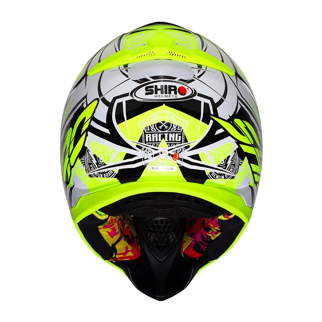 Capacete Shiro Mx-917 Fibra De Carbono Thunder III Fluor