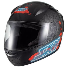 Capacete Sky Two Samurai Preto Vermelho
