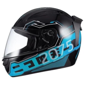 Segunda imagem do produto Capacete Sky Two Sorah Preto Azul