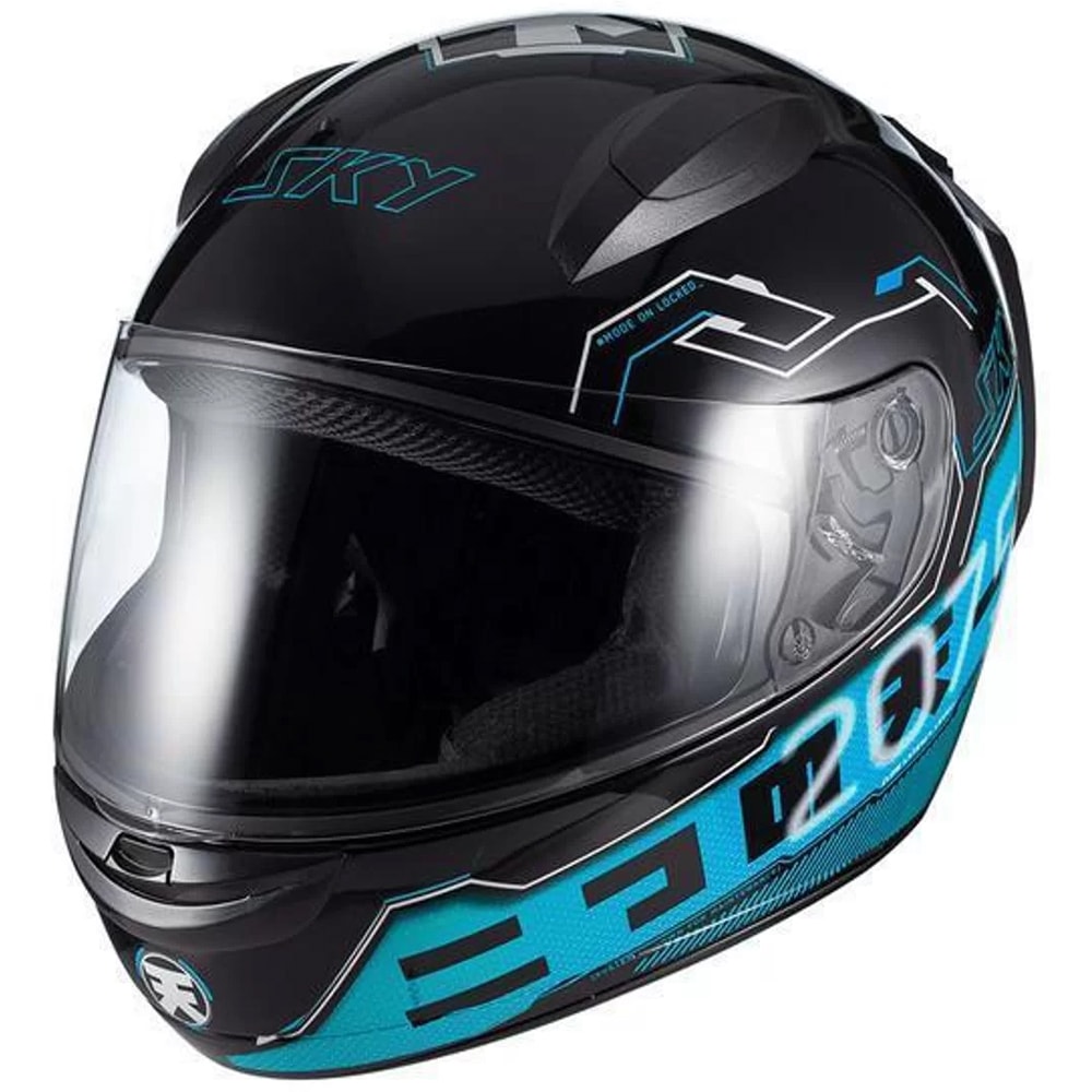 Capacete Sky Two Sorah Preto Azul