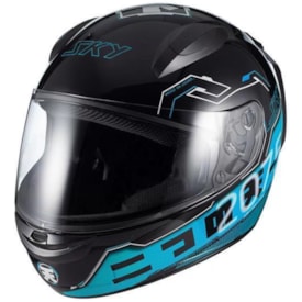 Capacete Sky Two Sorah Preto Azul