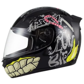 Segunda imagem do produto Capacete Sky Two Zombie Fosco Preto Verde