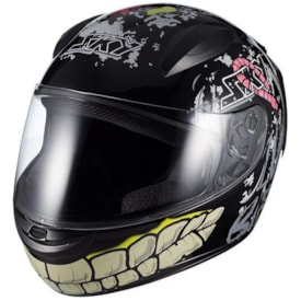 Capacete Sky Two Zombie Fosco Preto Verde