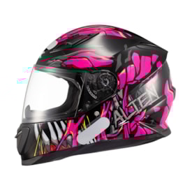Segunda imagem do produto Capacete Texx Hawk Alien Rosa