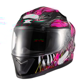 Capacete Texx Hawk Alien Rosa