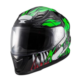 Capacete Texx Hawk Alien Verde Preto