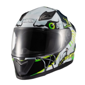 Capacete Texx Hawk Scream Verde Azul