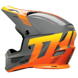 Segunda imagem do produto Capacete Thor Sector 2 Carve Cinza Laranja