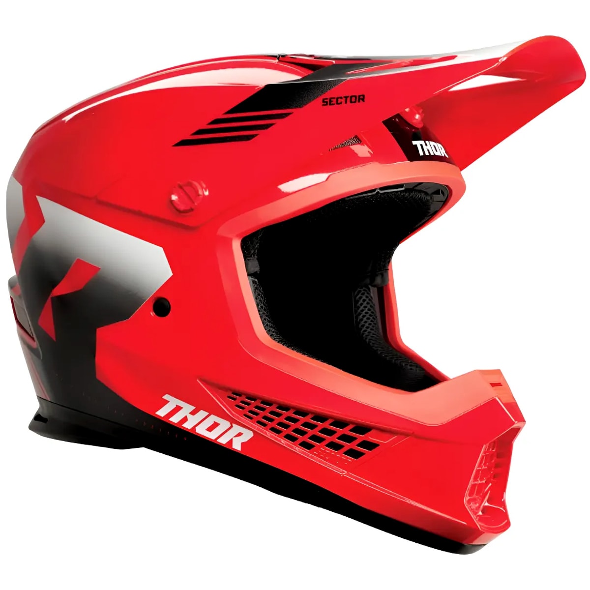 THOR SECTOR フルフェイスヘルメット Capacete Thor Sector 2 Carve Vermelho Branco