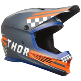 Capacete Thor Sector 2 Combat Cinza Laranja Fosco