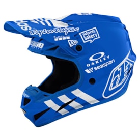 Capacete Troy Lee Se4 Adidas Team Azul
