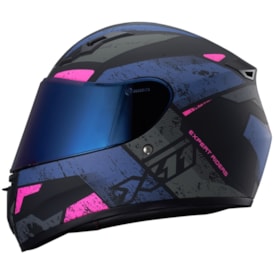 Segunda imagem do produto Capacete X11 Fechado Trust Pro Ballads Azul Rosa