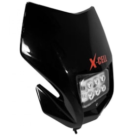 Segunda imagem do produto Carenagem do Farol Completo X-CELL Crf 230 Com Led Preto