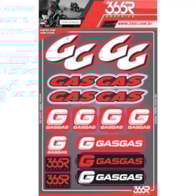 Cartela De Adesivo 366r Gasgas