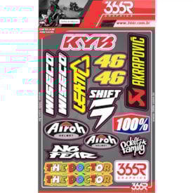 Cartela De Adesivo 366r Variados