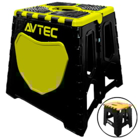 Cavalete Avtec Mx Dobrável Amarelo + Banco