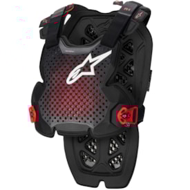 Colete Alpinestars A-1 Pro Chest Preto Vermelho