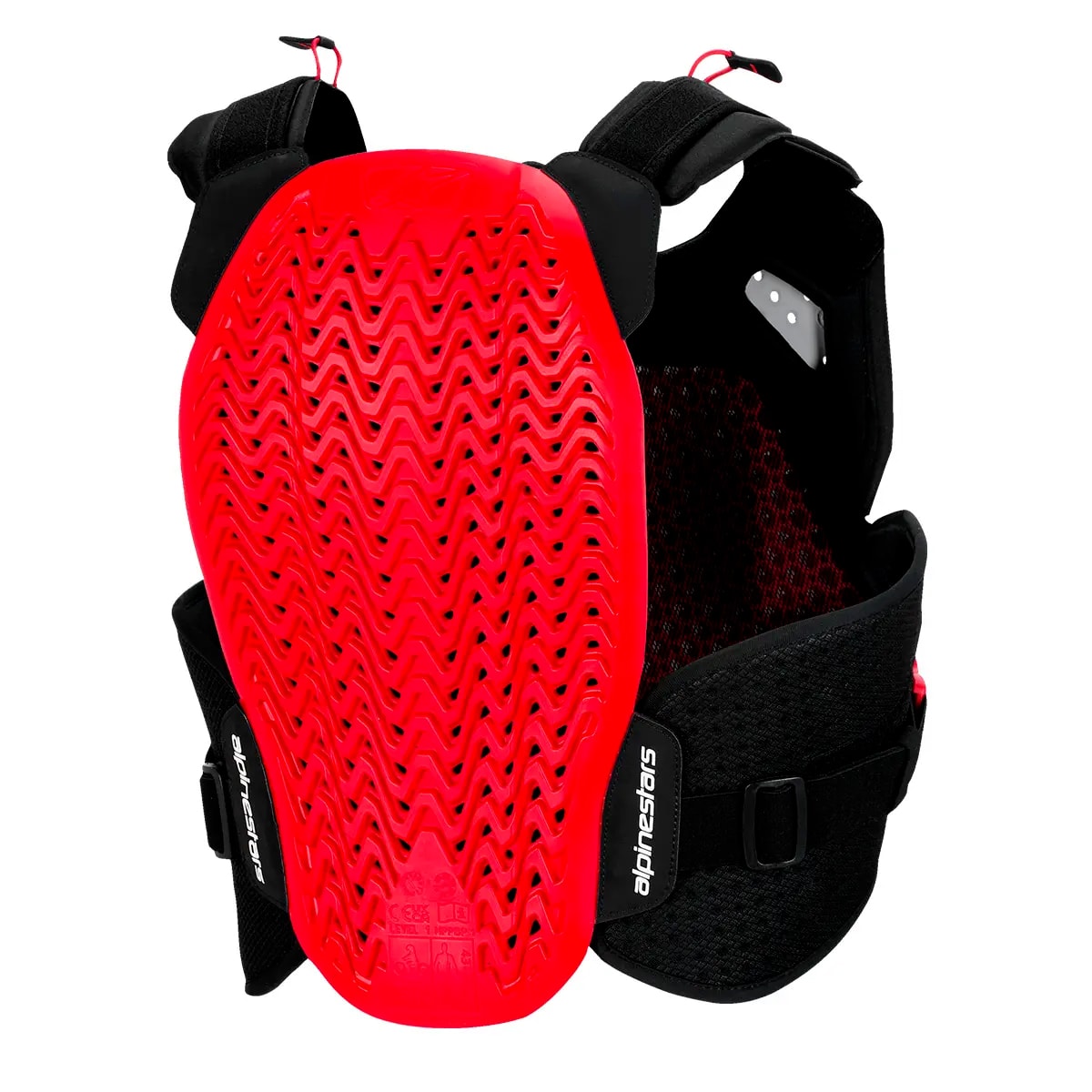 Segunda imagem do produto Colete Alpinestars A-4 Plasma Chest Protector Branco Preto Vermelho