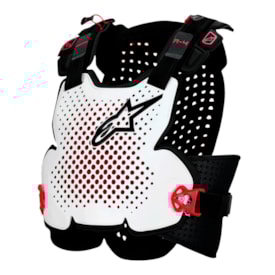 Colete Alpinestars A-4 Plasma Chest Protector Branco Preto Vermelho