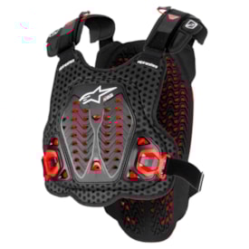 Colete Alpinestars A-5 Plasma Chest Protector Preto Vermelho