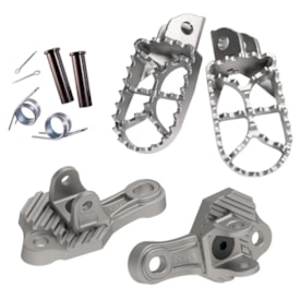 Combo Pedaleira Crf 250f com Suporte Regulável Okta Inox