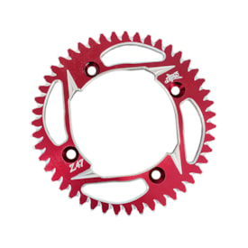 Coroa de Alumínio Cr 80 - Cr 85 - Crf 150r Passo 420 Jps Vermelho