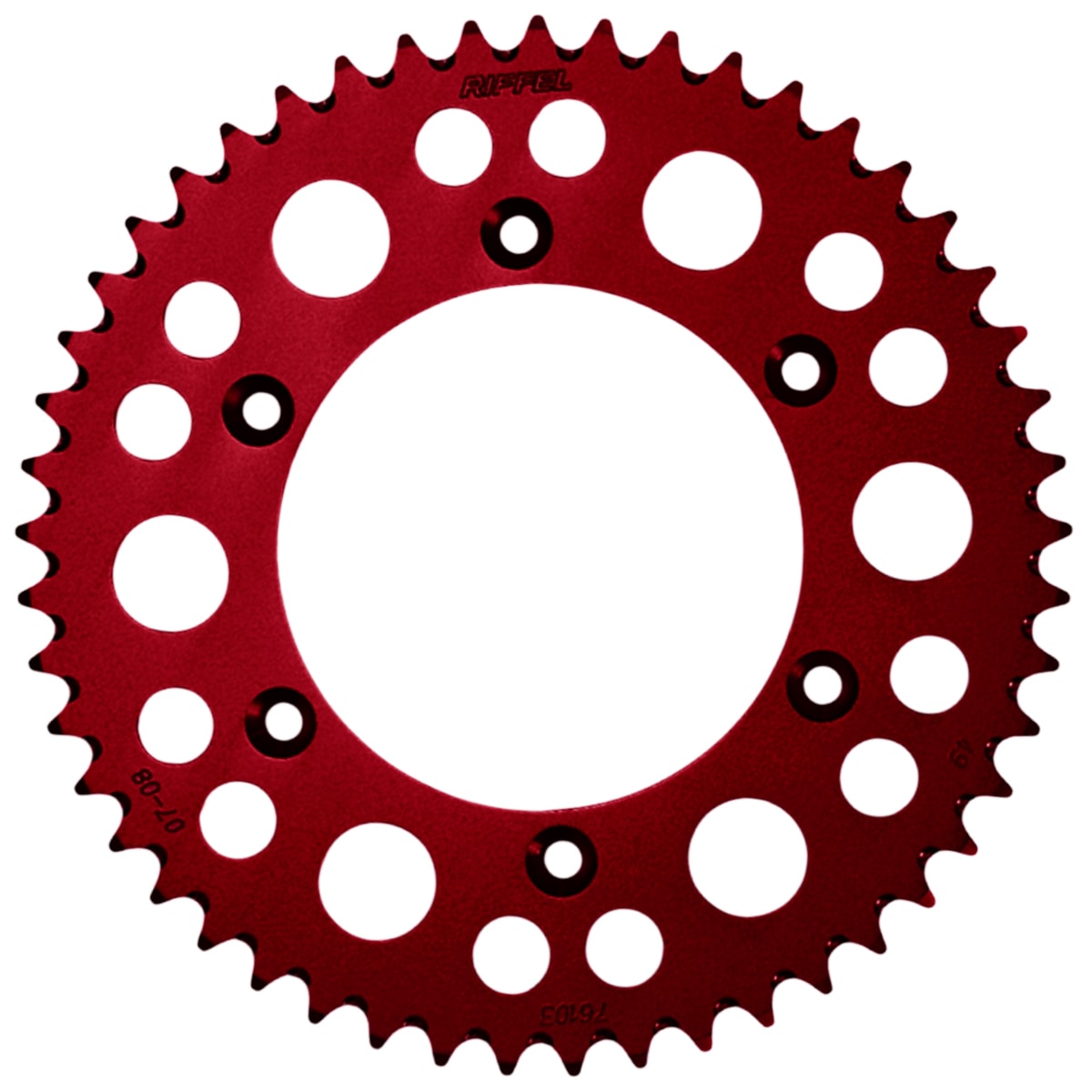 Coroa de Alumínio Ktm 125 150 250 350 450 Sx Sxf Riffel Vermelho