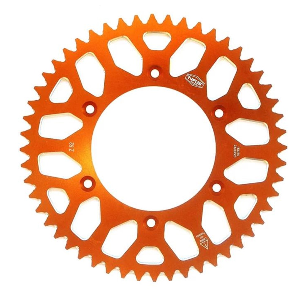 Coroa de Alumínio Ktm 60 65 Sx - Husqvarna Tc 65 Nfs Laranja