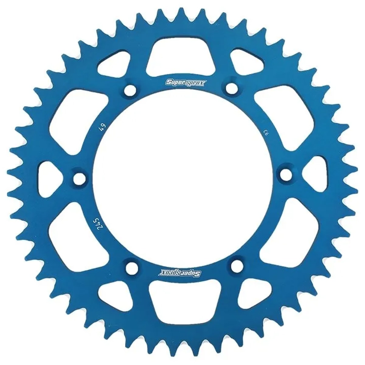 Coroa de Alumínio Yz 125 250 - Yz 125x 250x Supersprox Azul