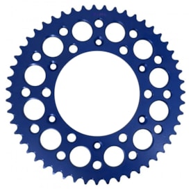 Coroa de Alumínio Yz 125 - Yz 250 90/98 - Dt 200r - Wr 250 Riffel Azul