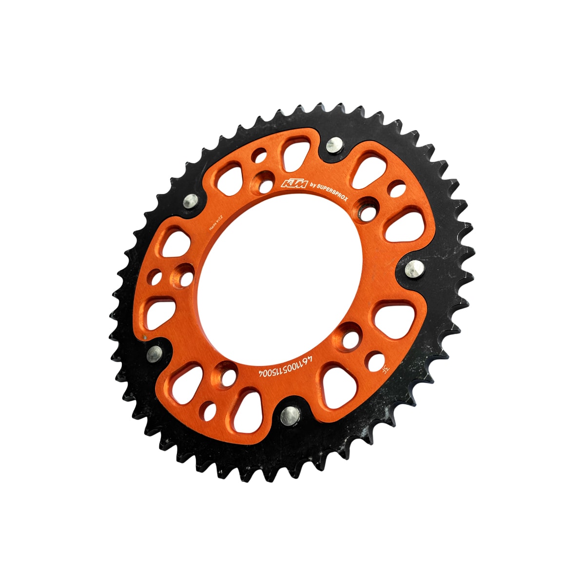 Segunda imagem do produto Coroa Ktm 60 Sx - 65 Sx Trimetal Supersprox Laranja