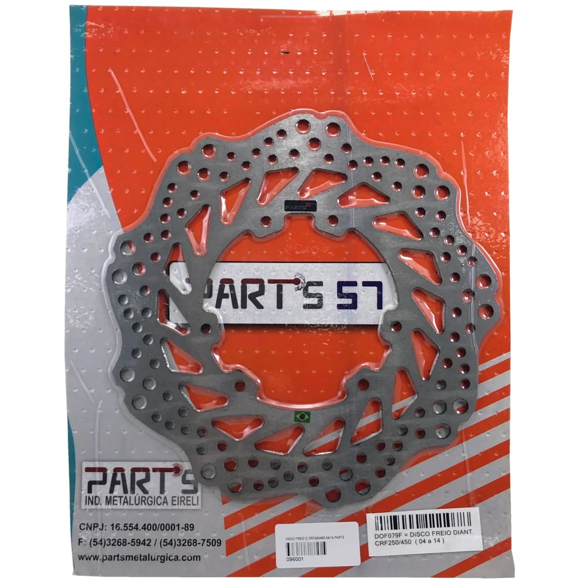 Segunda imagem do produto Disco de Freio Dianteiro Cr 125 95/07 - Cr 250 95/07 Parts 57