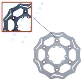 Segunda imagem do produto Disco de Freio Dianteiro Crf 250r 15/23 - Crf 450r 15/23 Flutuante 260mm
