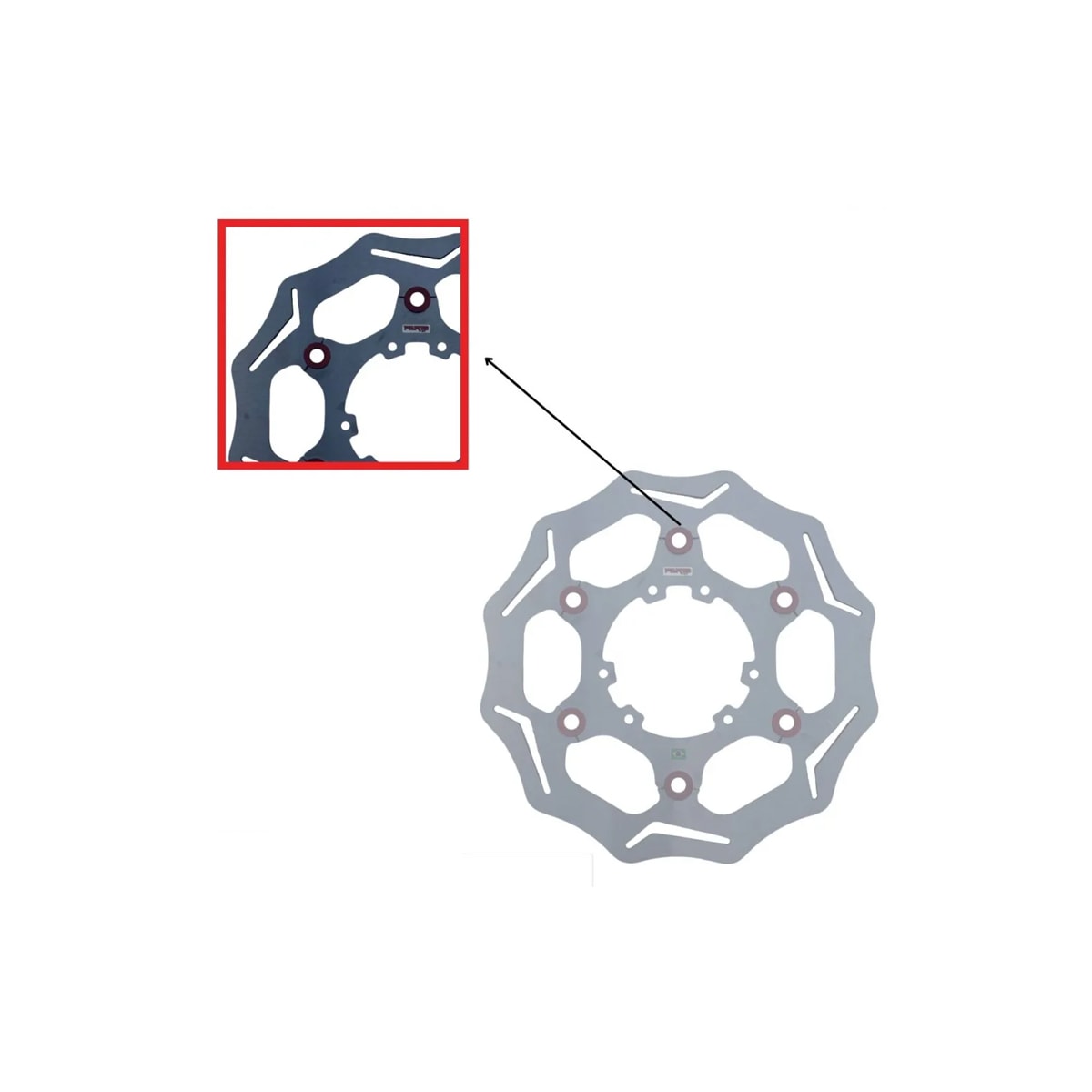 Segunda imagem do produto Disco de Freio Dianteiro Crf 250r 15/26 - Crf 450r 15/26 Flutuante 260mm Parts 57
