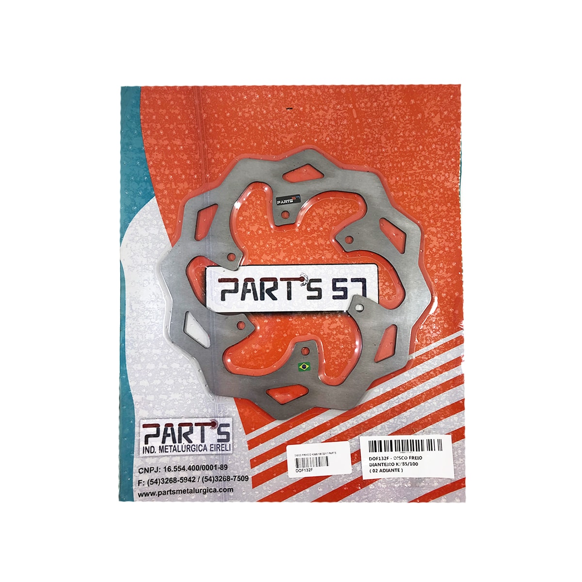 Segunda imagem do produto Disco de Freio Dianteiro Kx 85 01/25 - Kx 100 14/21 - Kx 112 22/26 Parts 57