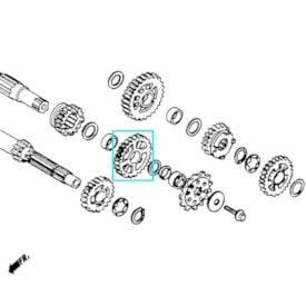 Segunda imagem do produto Engrenagem Crf 450r 02/08 - Cr 250 88/07 2ª 25d Original Honda