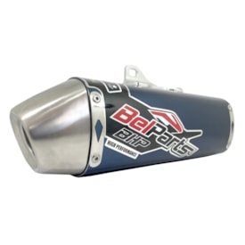 Segunda imagem do produto Escapamento Completo Xtz 250 Lander Belparts Bhp Azul Inox