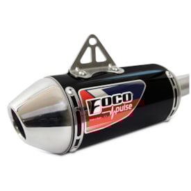 Segunda imagem do produto Escapamento Crf 230 Foco Racing Pulse Preto