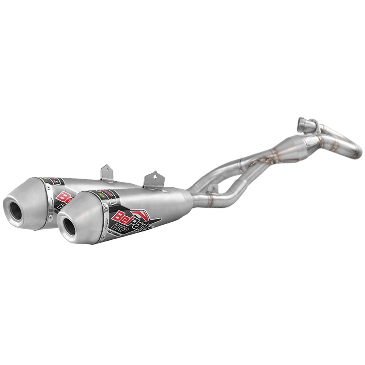 Escapamento Crf 450r 17/20 Duplo Completo Belparts Bhp Pro Inox
